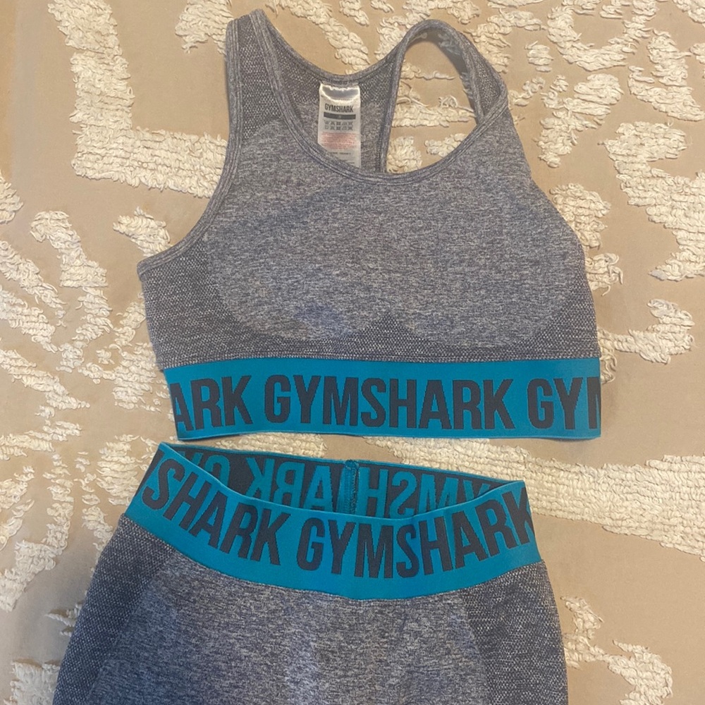 Teal/Gray Gym Shark Set